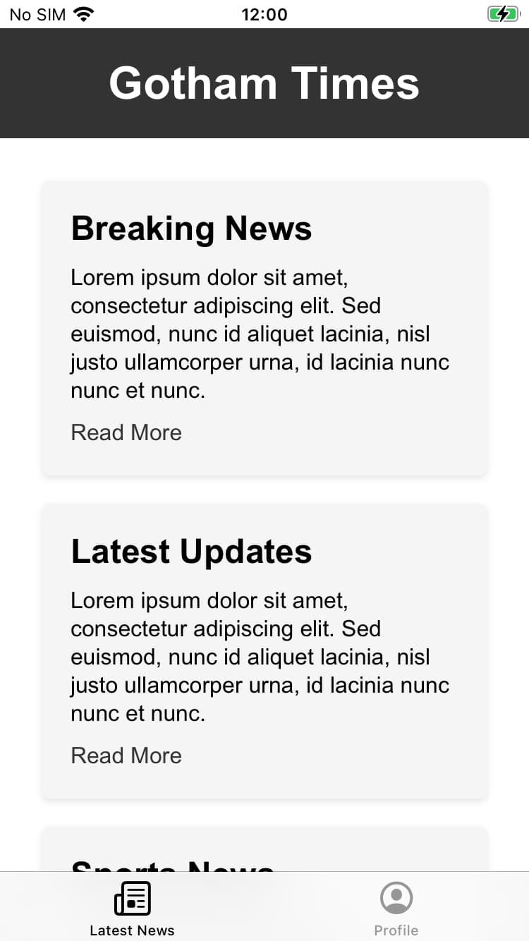 News screen