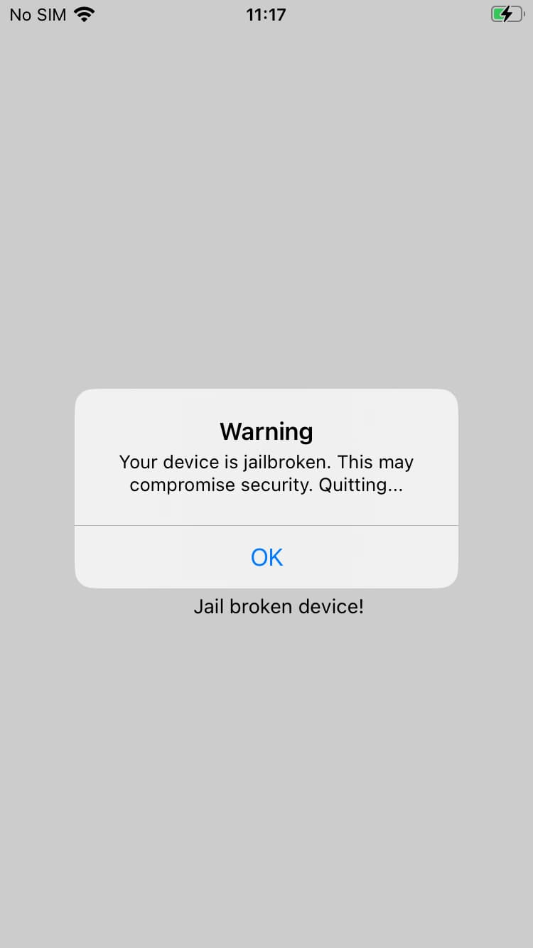 No Escape jailbroken error screen