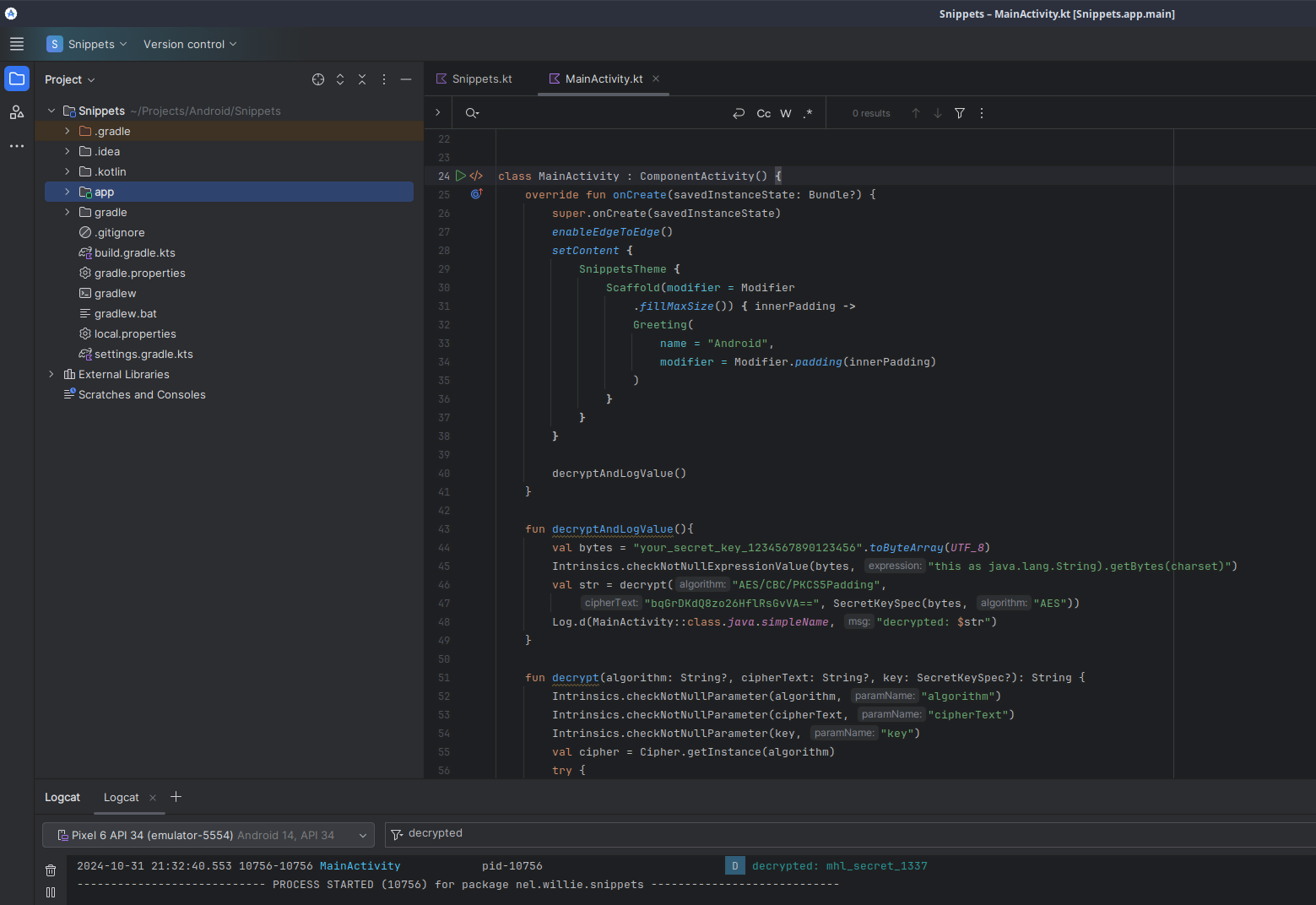 Android Studio screen